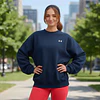 Polerón Mujer Under Armour Rival Fleece Oversized Crew 1387235-410 – Abrigo Relajado que Sí Funciona en Uso Diario