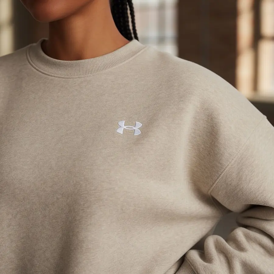 Polerón Mujer Under Armour Rival Fleece Oversized Crew 1387235-783 – Abrigo Relajado que Sí Funciona en Uso Diario