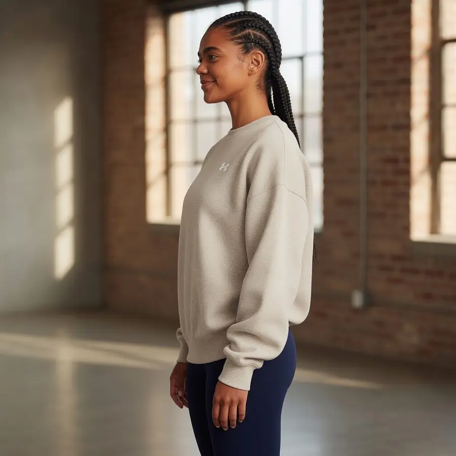 Polerón Mujer Under Armour Rival Fleece Oversized Crew 1387235-783 – Abrigo Relajado que Sí Funciona en Uso Diario