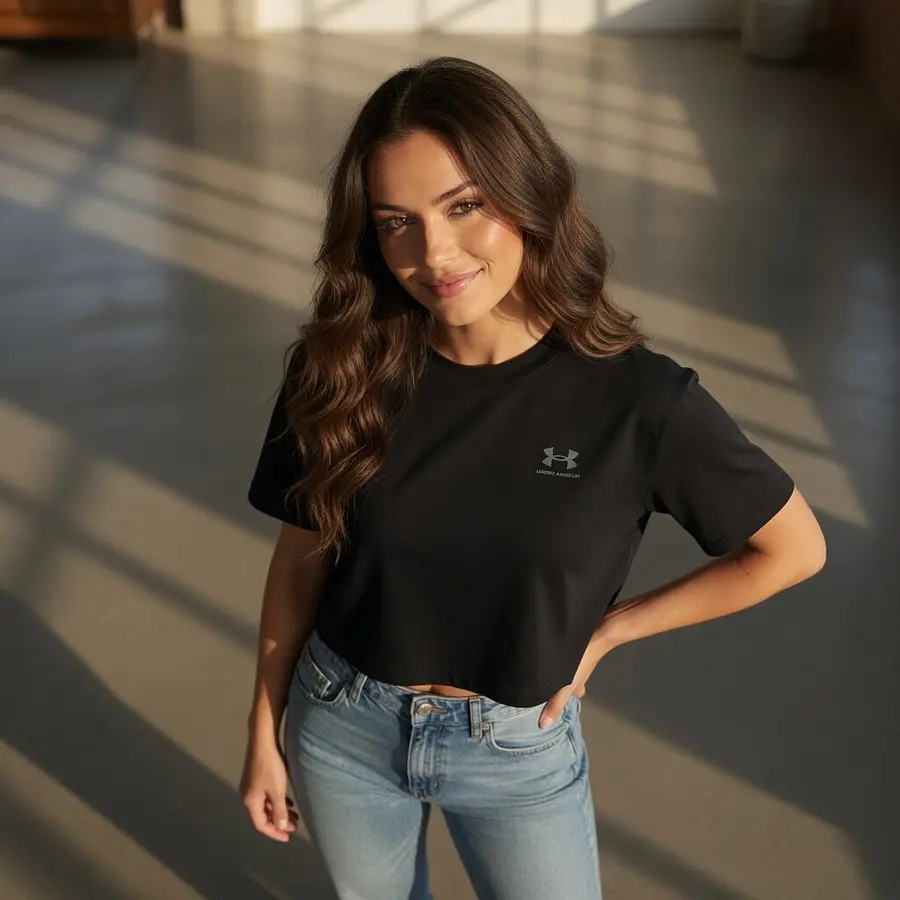 Polera Mujer Under Armour Boxy Crop 1387317-001 – Corte Amplio Corto que Sí Funciona (No Solo Tendencia)