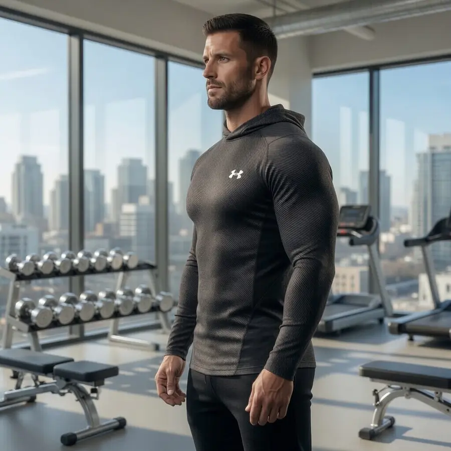 Polera Compresión Hombre Under Armour ColdGear Infrared Grid 1387387-001 – Primera Capa Térmica Real para Entrenar en Frío