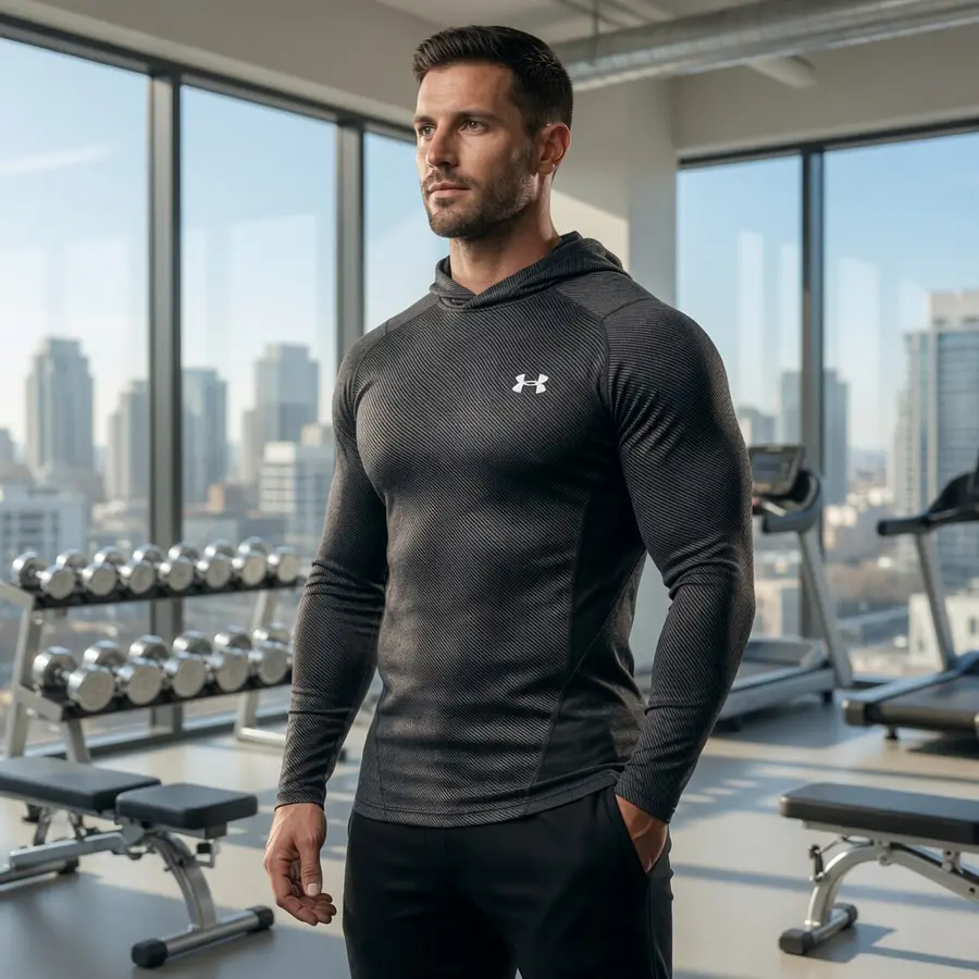 Polera Compresión Hombre Under Armour ColdGear Infrared Grid 1387387-001 – Primera Capa Térmica Real para Entrenar en Frío