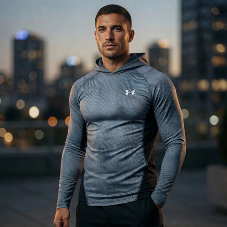 Polera Compresión Hombre Under Armour ColdGear Infrared Grid 1387387-044 – Primera Capa Térmica para Entrenar en Frío