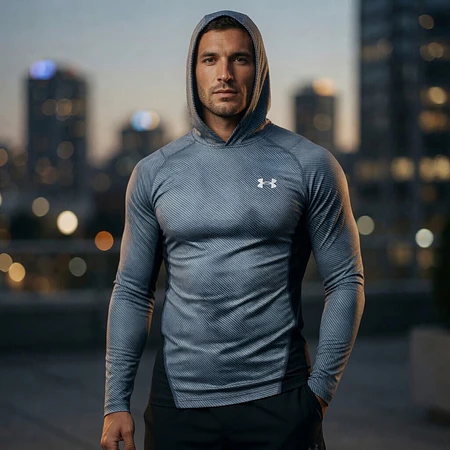 Polera Compresión Hombre Under Armour ColdGear Infrared Grid 1387387-044 – Primera Capa Térmica para Entrenar en Frío