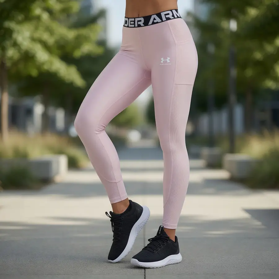Calzas Mujer Under Armour HeatGear Rib 1388693-647 – Compresión Ligera con Textura que No se Marca