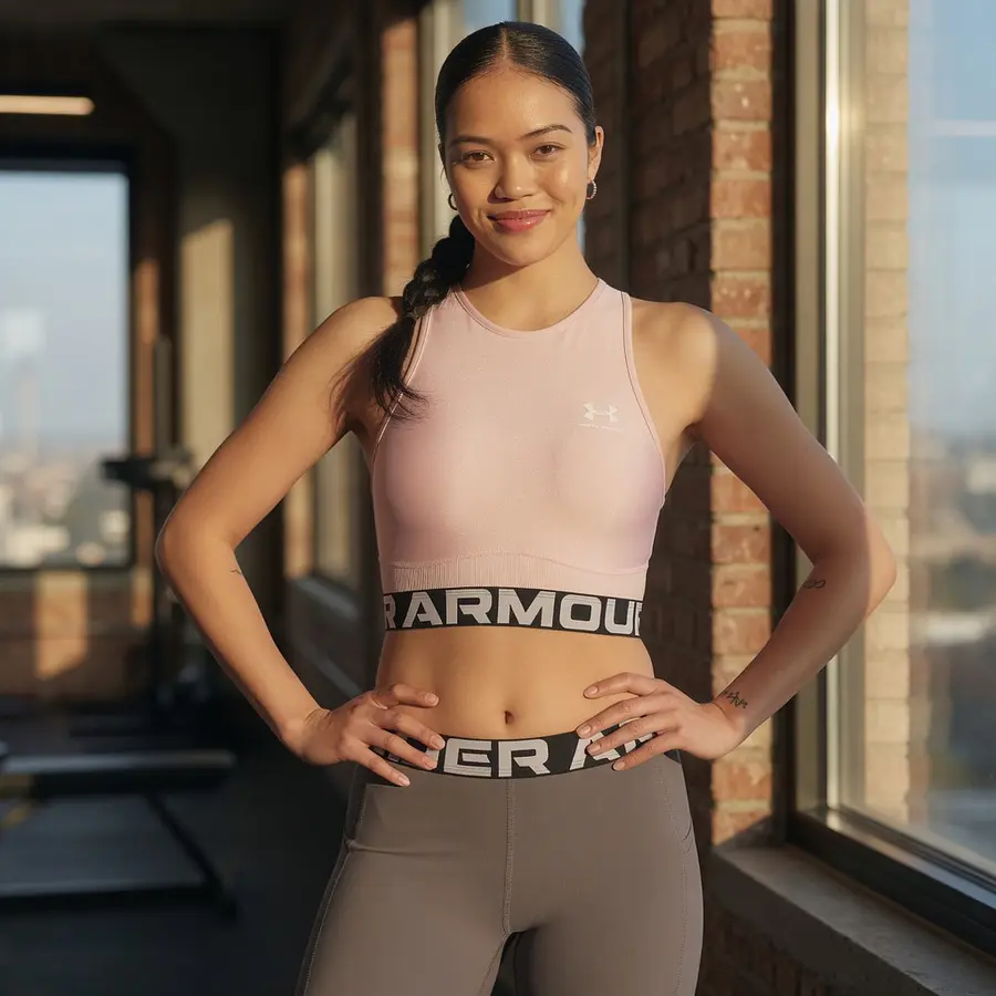 Top Deportivo Mujer Under Armour HeatGear 1388694-647 – Soporte Ligero que No Incomoda al Entrenar
