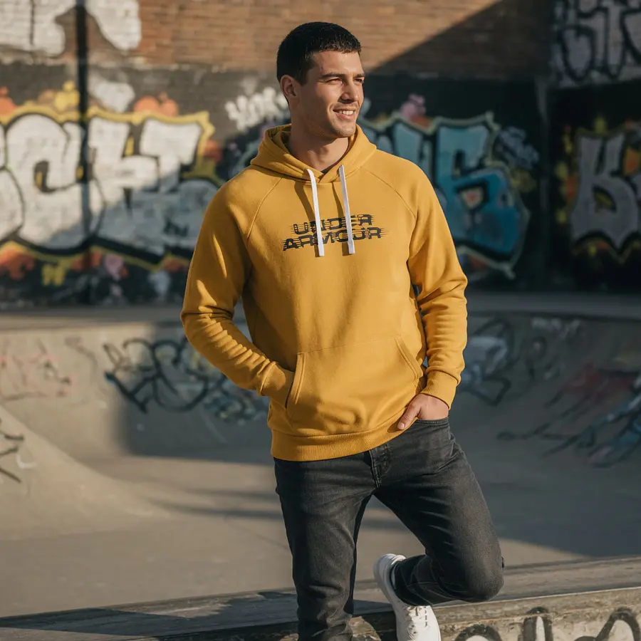 Polerón Hombre Under Armour Rival Fleece Textured Glitch 1389428-711 – Abrigo Diario con Diseño que No Pasa Desapercibido