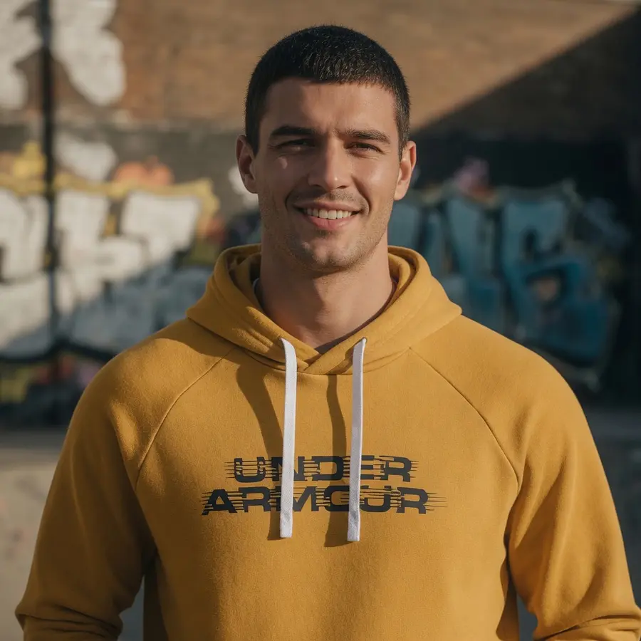 Polerón Hombre Under Armour Rival Fleece Textured Glitch 1389428-711 – Abrigo Diario con Diseño que No Pasa Desapercibido