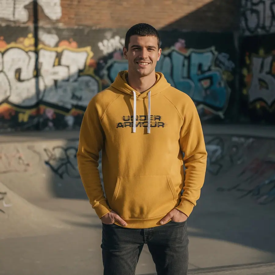 Polerón Hombre Under Armour Rival Fleece Textured Glitch 1389428-711 – Abrigo Diario con Diseño que No Pasa Desapercibido