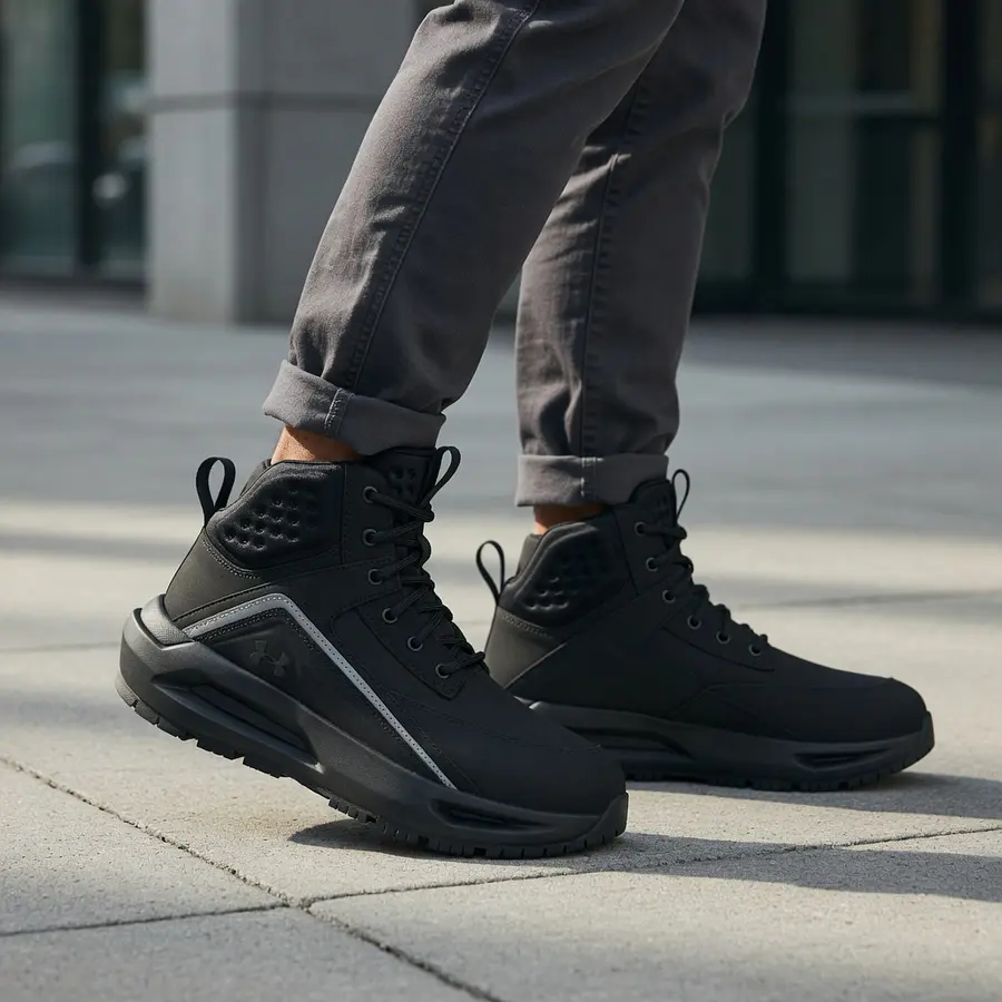 Botas Hombre Under Armour 695 HOVR Cuero Premium 3028376-001 – Comodidad Urbana y Máxima Durabilidad