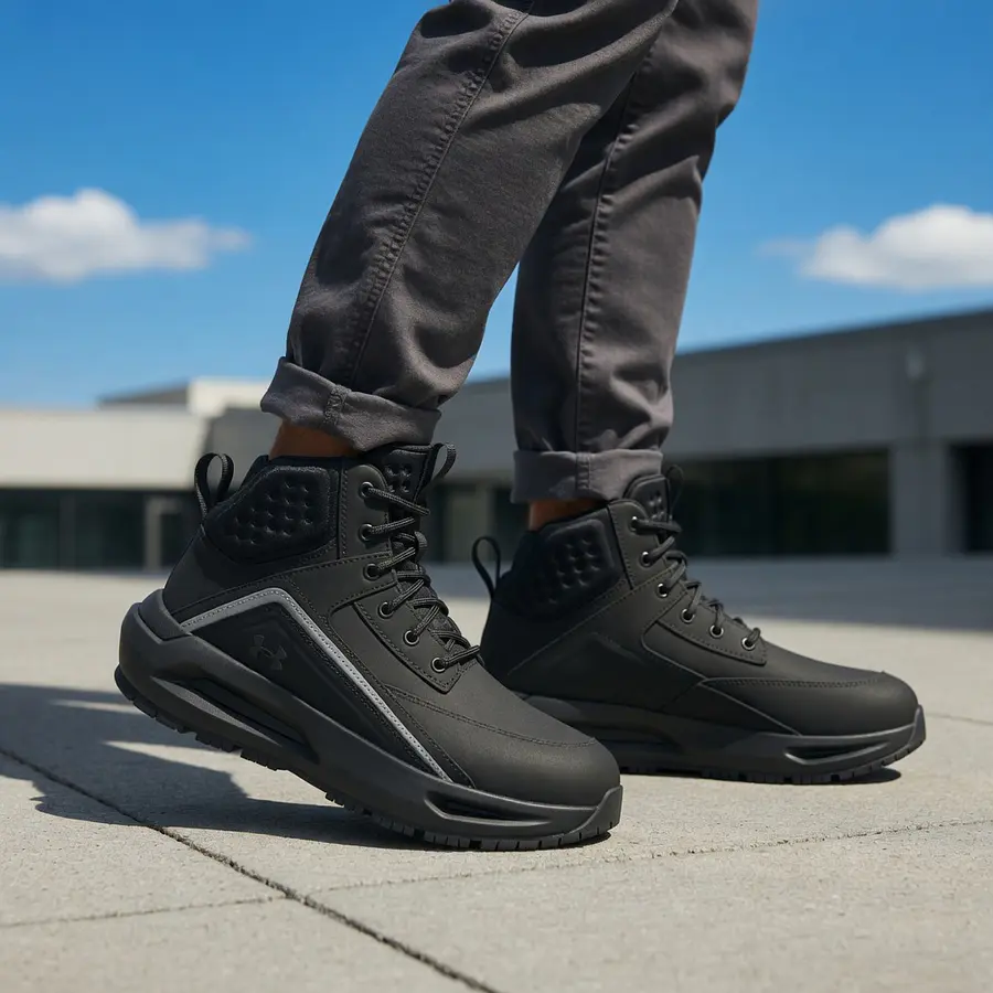 Botas Hombre Under Armour 695 HOVR Cuero Premium 3028376-001 – Comodidad Urbana y Máxima Durabilidad
