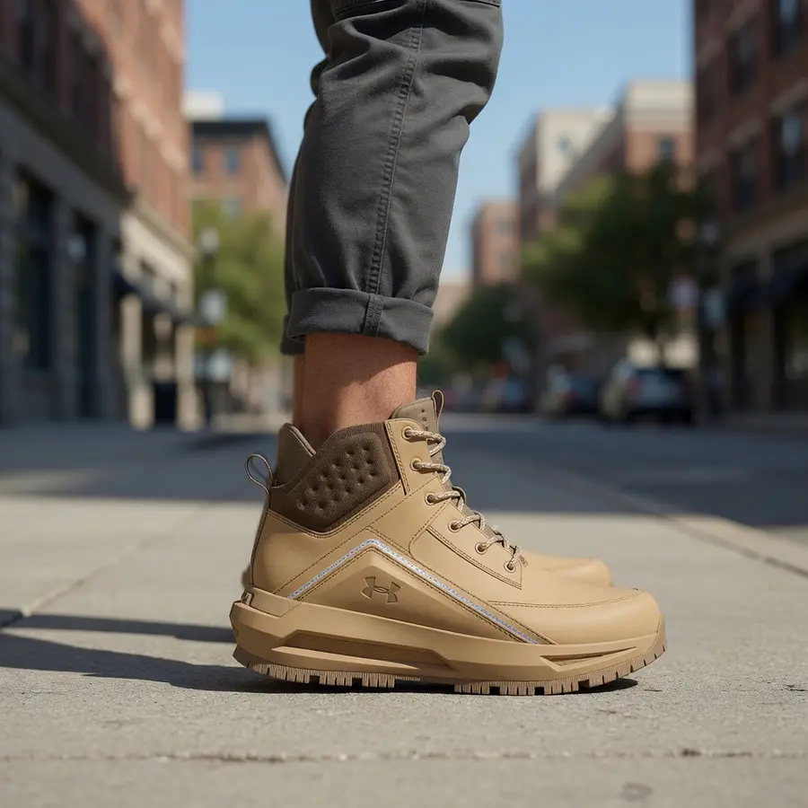 Botas Hombre Under Armour 695 HOVR Cuero Premium 3028376-263 – Comodidad Urbana y Máxima Durabilidad