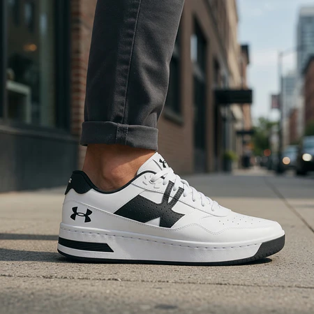 Zapatillas Hombre Under Armour Court 96 3028633-101 – Sneaker Retro Premium Inspirada en Cancha