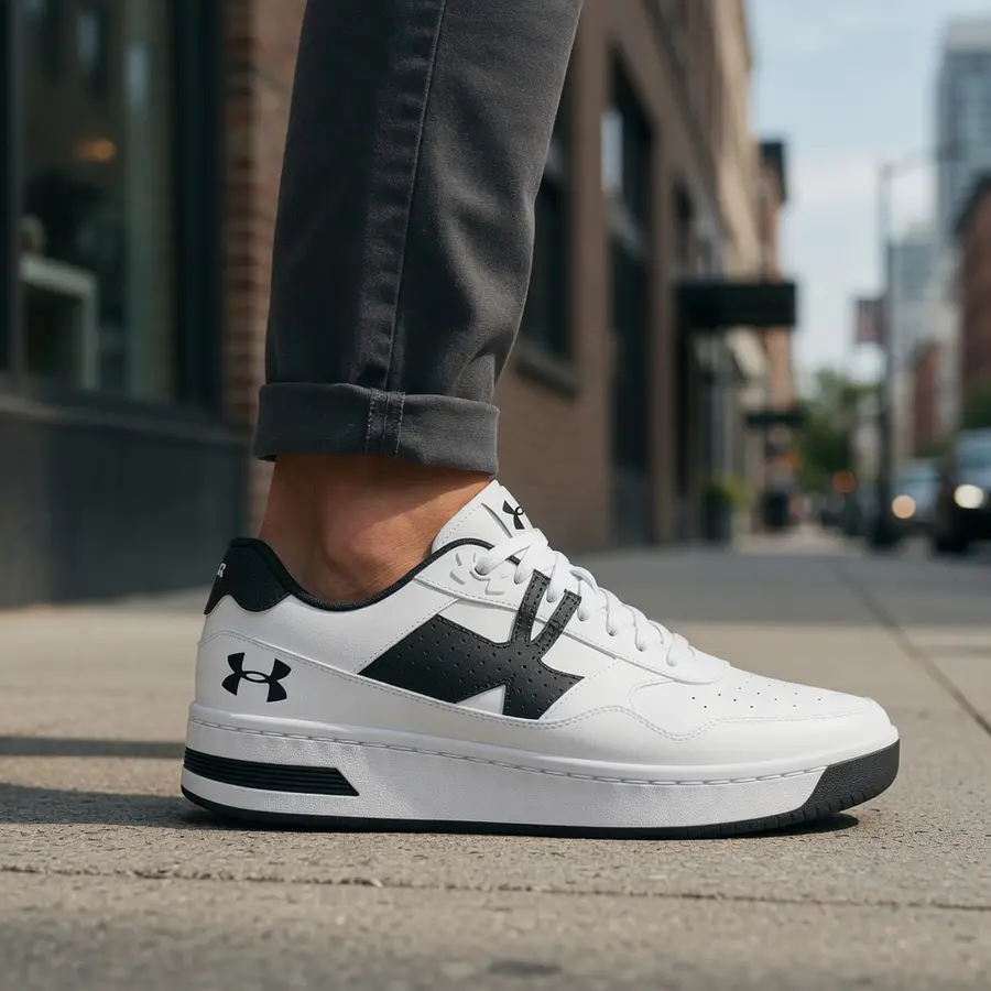 Zapatillas Hombre Under Armour Court 96 3028633-101 – Sneaker Retro Premium Inspirada en Cancha
