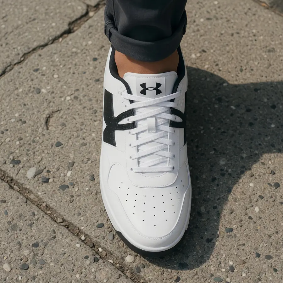 Zapatillas Hombre Under Armour Court 96 3028633-101 – Sneaker Retro Premium Inspirada en Cancha