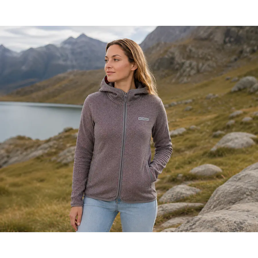 Polerón Polar Mujer Columbia Almond Creek Full Zip Térmico Outdoor – Capa Intermedia Real para Frío Diario y Movimiento
