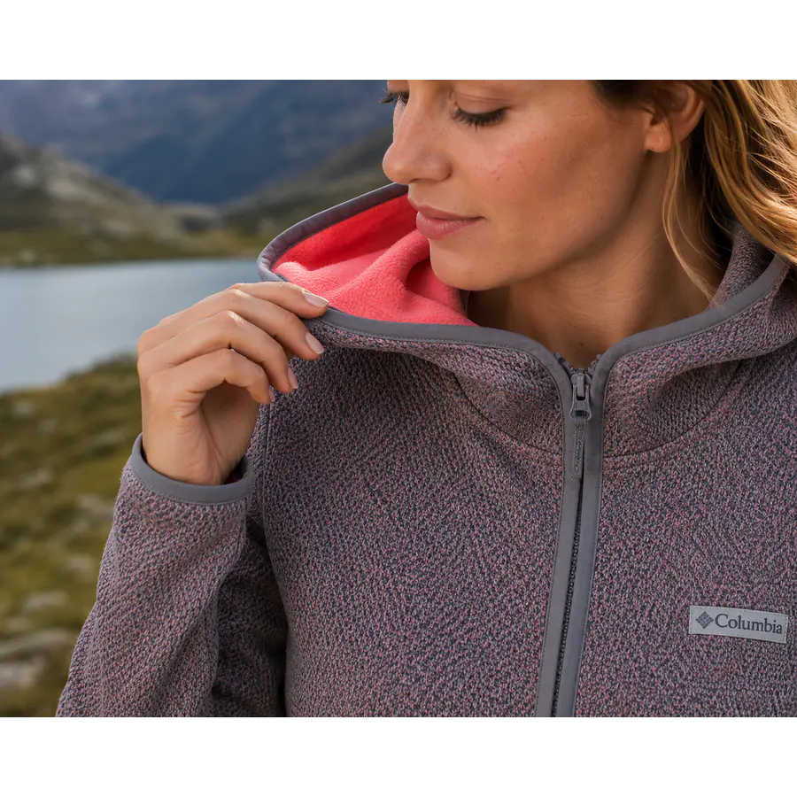 Polerón Polar Mujer Columbia Almond Creek Full Zip Térmico Outdoor – Capa Intermedia Real para Frío Diario y Movimiento