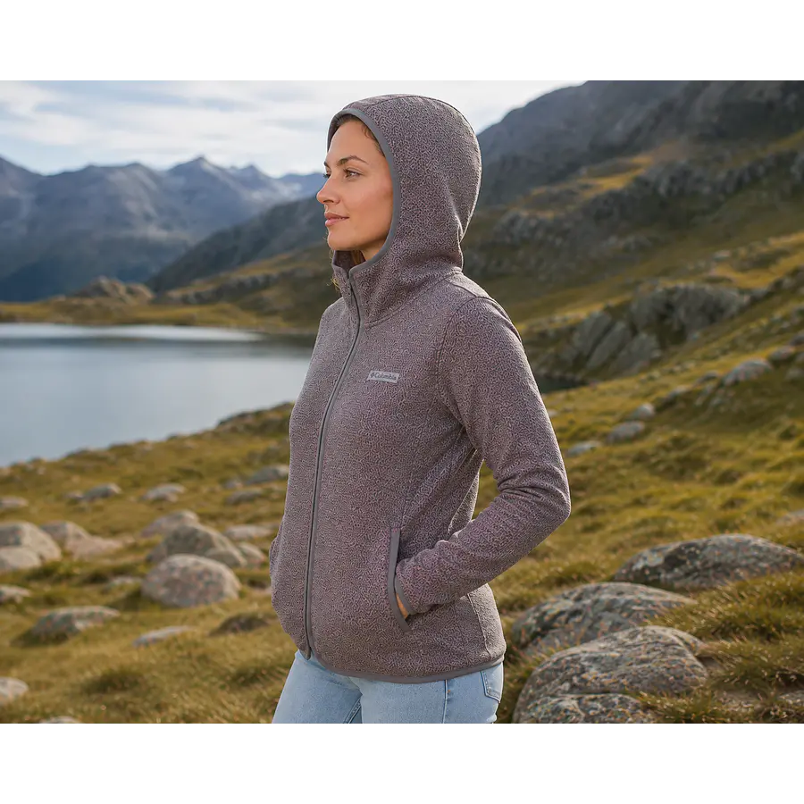 Polerón Polar Mujer Columbia Almond Creek Full Zip Térmico Outdoor – Capa Intermedia Real para Frío Diario y Movimiento
