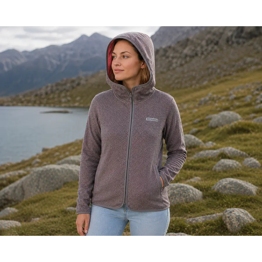 Polerón Polar Mujer Columbia Almond Creek Full Zip Térmico Outdoor – Capa Intermedia Real para Frío Diario y Movimiento