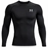 Polera Manga Larga Under Armour HeatGear Hombre Negra – Primera Capa Deportiva de Alto Rendimiento y Control de Temperatura