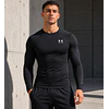 Polera Manga Larga Under Armour HeatGear Hombre Negra – Primera Capa Deportiva de Alto Rendimiento y Control de Temperatura