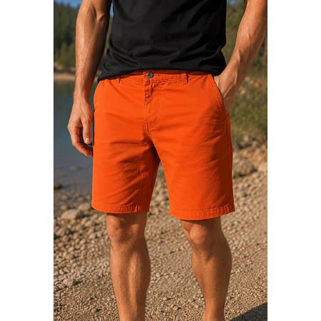 Bermuda Dockers Alpha Slim Fit Hombre Naranja – Short Casual Masculino de Mejor Calce y Menos Exceso
