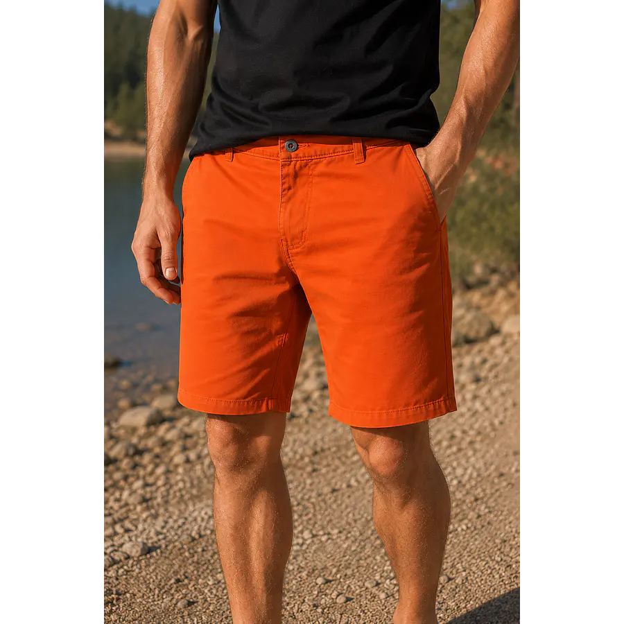 Bermuda Dockers Alpha Slim Fit Hombre Naranja – Short Casual Masculino de Mejor Calce y Menos Exceso