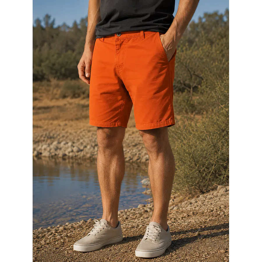 Bermuda Dockers Alpha Slim Fit Hombre Naranja – Short Casual Masculino de Mejor Calce y Menos Exceso