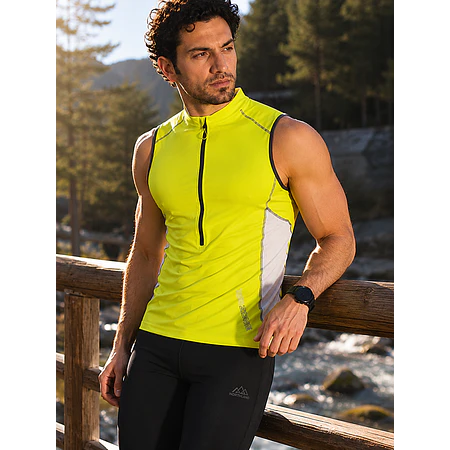 Musculosa Deportiva Hombre Northland SPT MS Citro – Polera Sin Mangas CoolDry para Running, Ciclismo y Outdoor