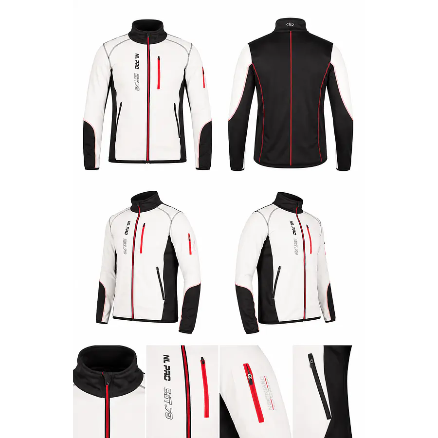 Polerón Hombre Northland Pro Str Hakon Negro/Blanco – Capa Deportiva Liviana para Movimiento Urbano y Outdoor