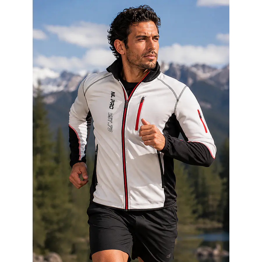 Polerón Hombre Northland Pro Str Hakon Negro/Blanco – Capa Deportiva Liviana para Movimiento Urbano y Outdoor