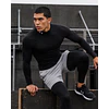 Primera Capa Under Armour HeatGear Armour Comp Mock LS Negra – Compresión Técnica para Training y Alto Rendimiento