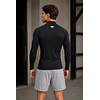 Primera Capa Under Armour HeatGear Armour Comp Mock LS Negra – Compresión Técnica para Training y Alto Rendimiento