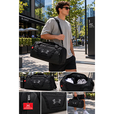 Bolso Deportivo Under Armour Undeniable 5.0 Duffle MD Negro – Resistente, Impermeable y Hecho para Rutina Real
