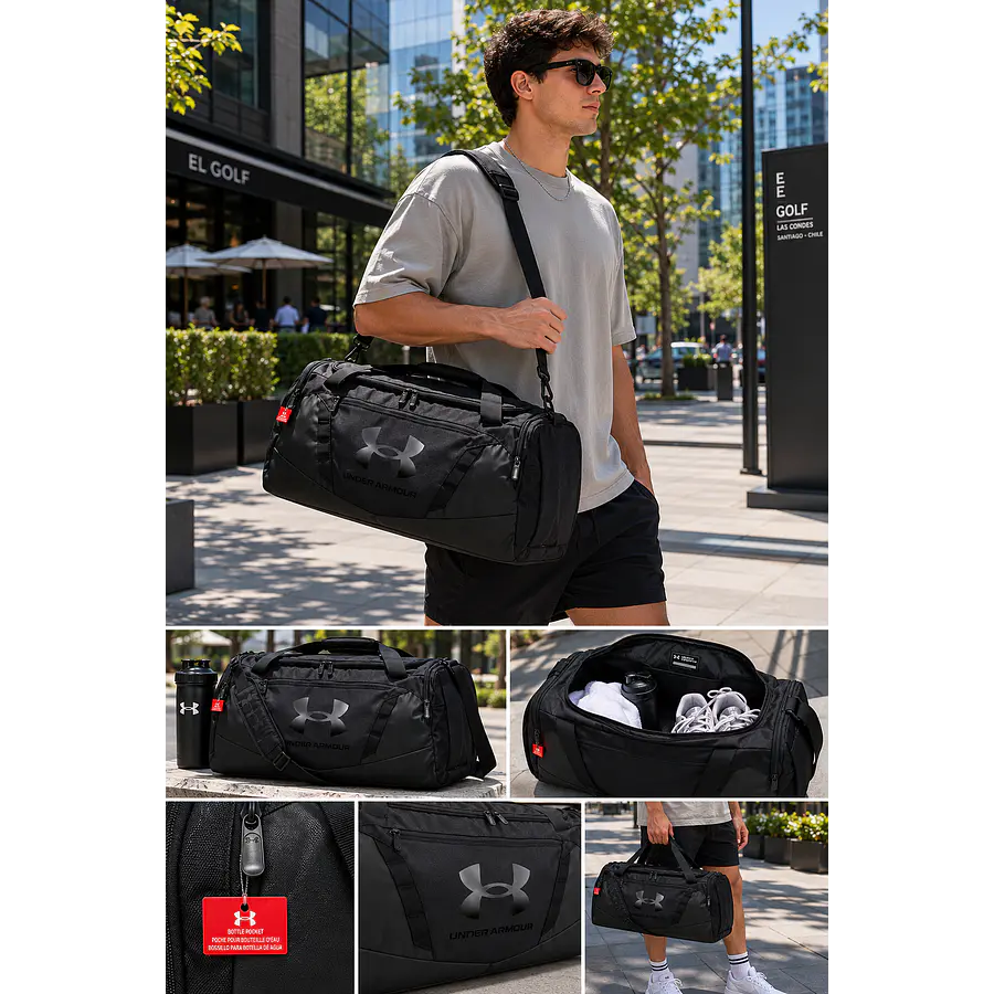 Bolso Deportivo Under Armour Undeniable 5.0 Duffle MD Negro – Resistente, Impermeable y Hecho para Rutina Real