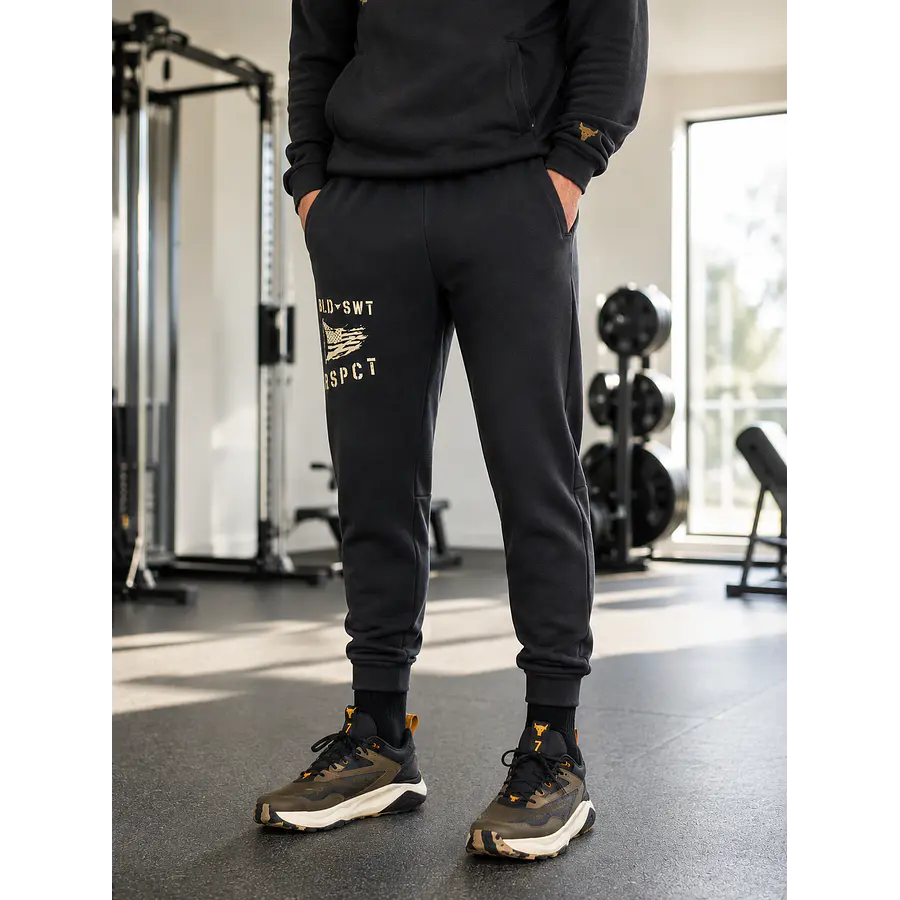 Pantalón Jogger Hombre Under Armour Project Rock Icon Fleece Gris – Comodidad Premium para Training y Lifestyle