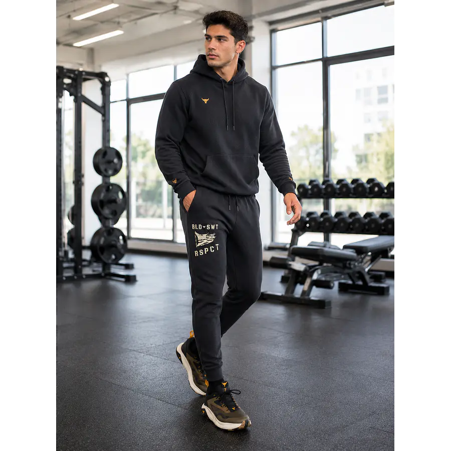 Pantalón Jogger Hombre Under Armour Project Rock Icon Fleece Gris – Comodidad Premium para Training y Lifestyle