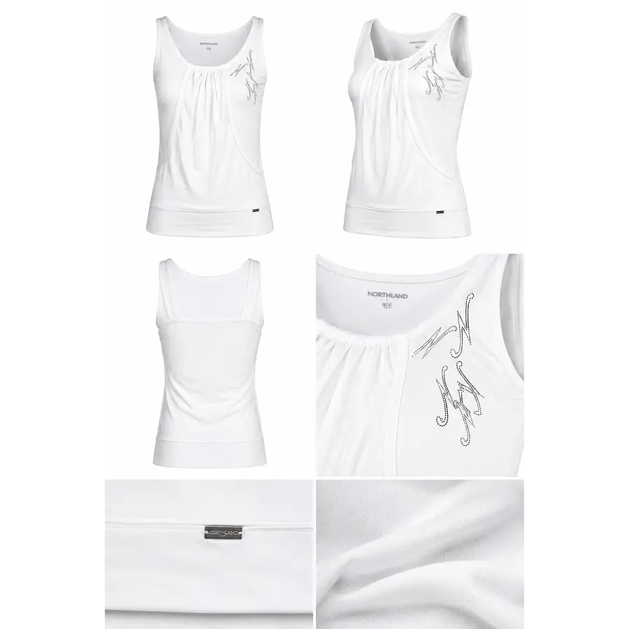 Polera Mujer Northland Malia LS Top Blanca – Manga Larga Liviana para Outdoor, Viajes y Uso Diario