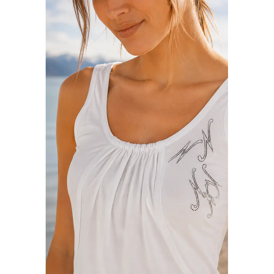 Polera Mujer Northland Malia LS Top Blanca – Manga Larga Liviana para Outdoor, Viajes y Uso Diario