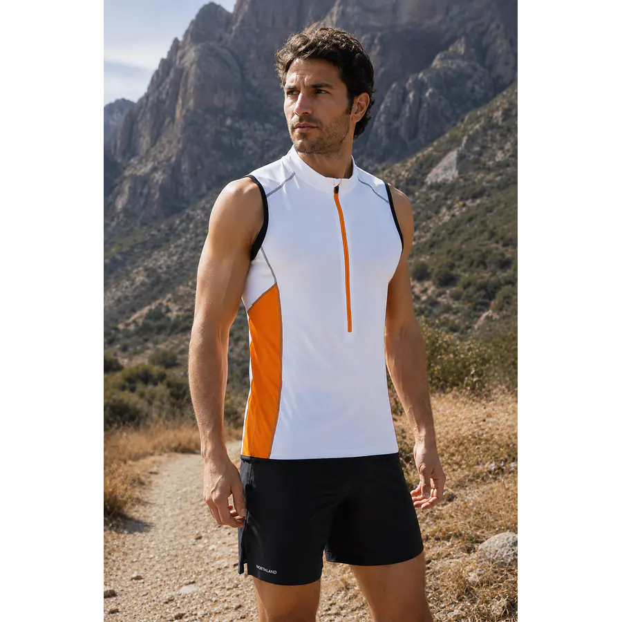 Polera Deportiva Hombre Northland Speed TR MS Top Blanca – Running, Training y Secado Rápido