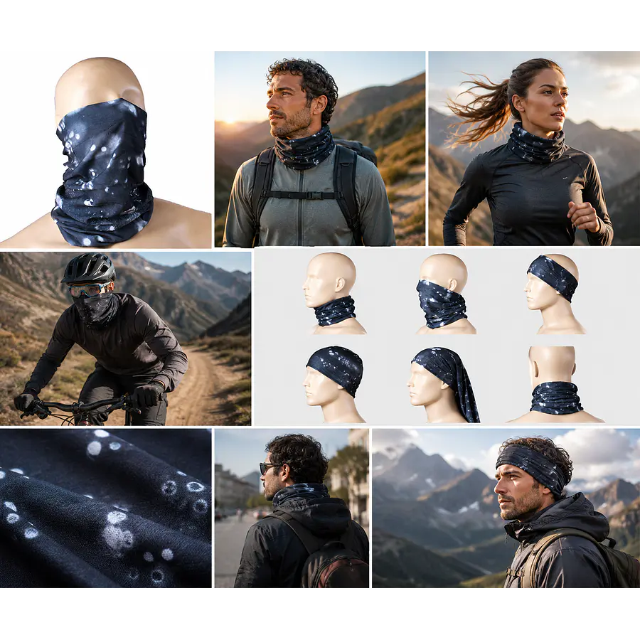 Bandana Multifuncional Northland Waterdrop – Cuello Tubular Outdoor para Trekking, Running y Ciclismo
