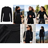 Primera Capa Térmica Mujer Northland Rib LS SLV Negra – Manga Larga para Invierno, Trekking y Outdoor