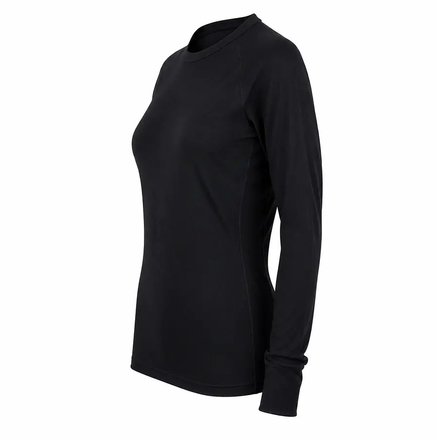 Primera Capa Térmica Mujer Northland Rib LS SLV Negra – Manga Larga para Invierno, Trekking y Outdoor