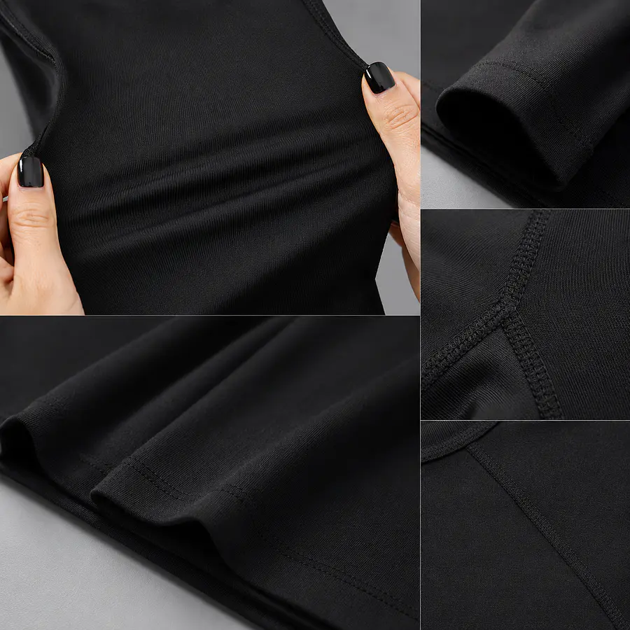 Primera Capa Térmica Mujer Northland Rib LS SLV Negra – Manga Larga para Invierno, Trekking y Outdoor