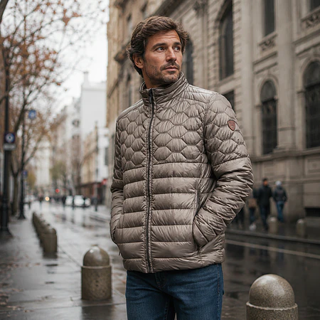 Parka Hombre Northland Kiro Pluma Duvet Fossil 02-0853420 Abrigo Alto Invierno