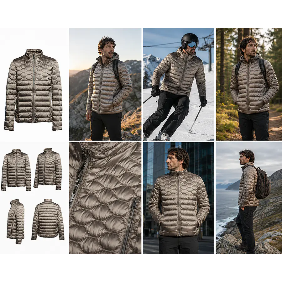 Parka Hombre Northland Kiro Pluma Duvet Fossil 02-0853420 Abrigo Alto Invierno