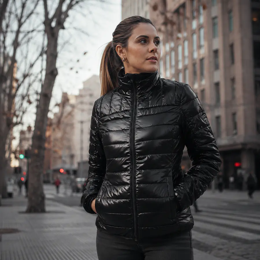 Parka Mujer Northland Isa Microloft Black Abrigo Térmico Liviano para Invierno y Outdoor