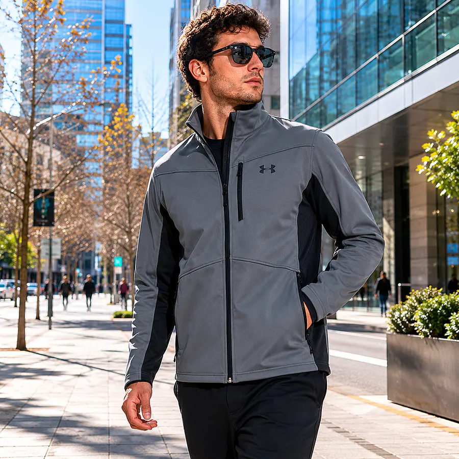 Chaqueta Hombre Under Armour ColdGear Infrared Shield Gris – Softshell Cortaviento para Frío y Movimiento