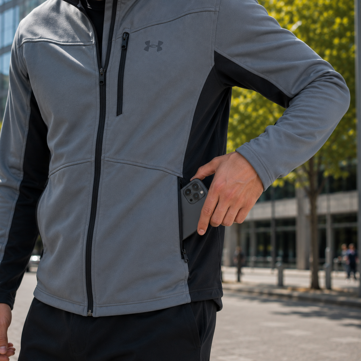 Under Armour スキーウェア メンズ グレー/ブラック　Lサイズ Chaqueta Under Armour ColdGear Infrared Shield Hombre Gris
