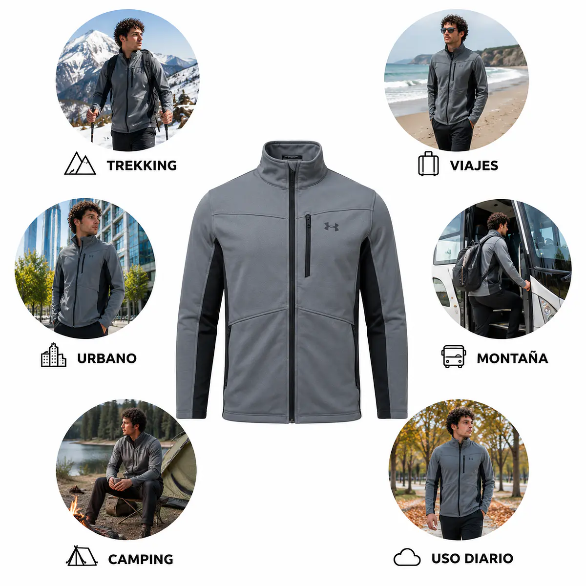 Chaqueta Under Armour ColdGear Infrared Shield Hombre Gris